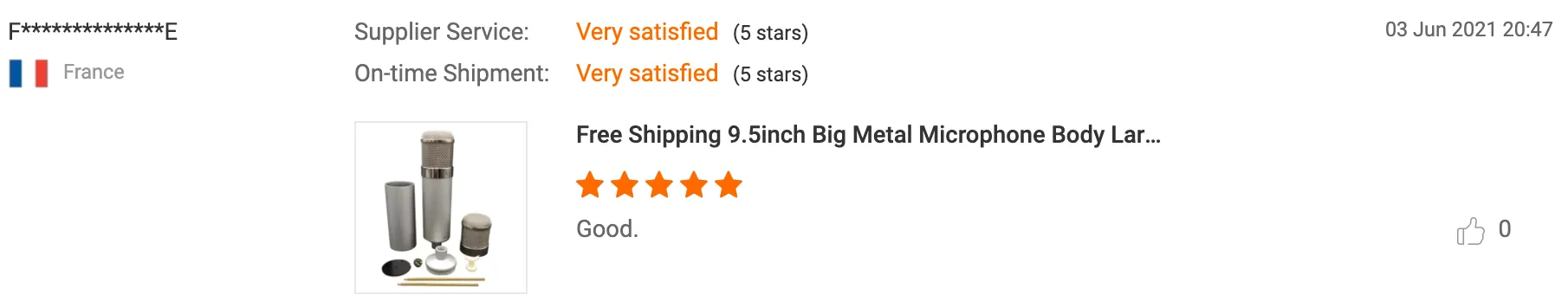 Microphone Body with Shock Mount