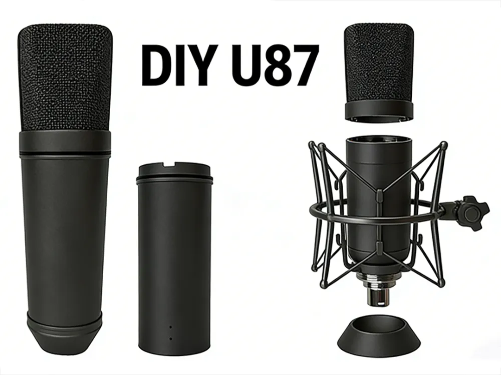 2026 black u87 microphone body