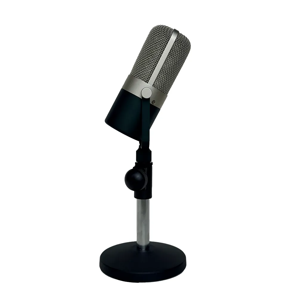 black microphone with stand10